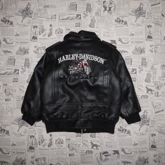 5 -Vintage Y2K Harley Davidson 90s motorcycle leather jacket